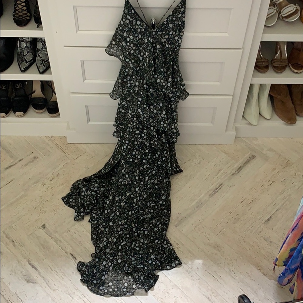 Black tiered maxi dress